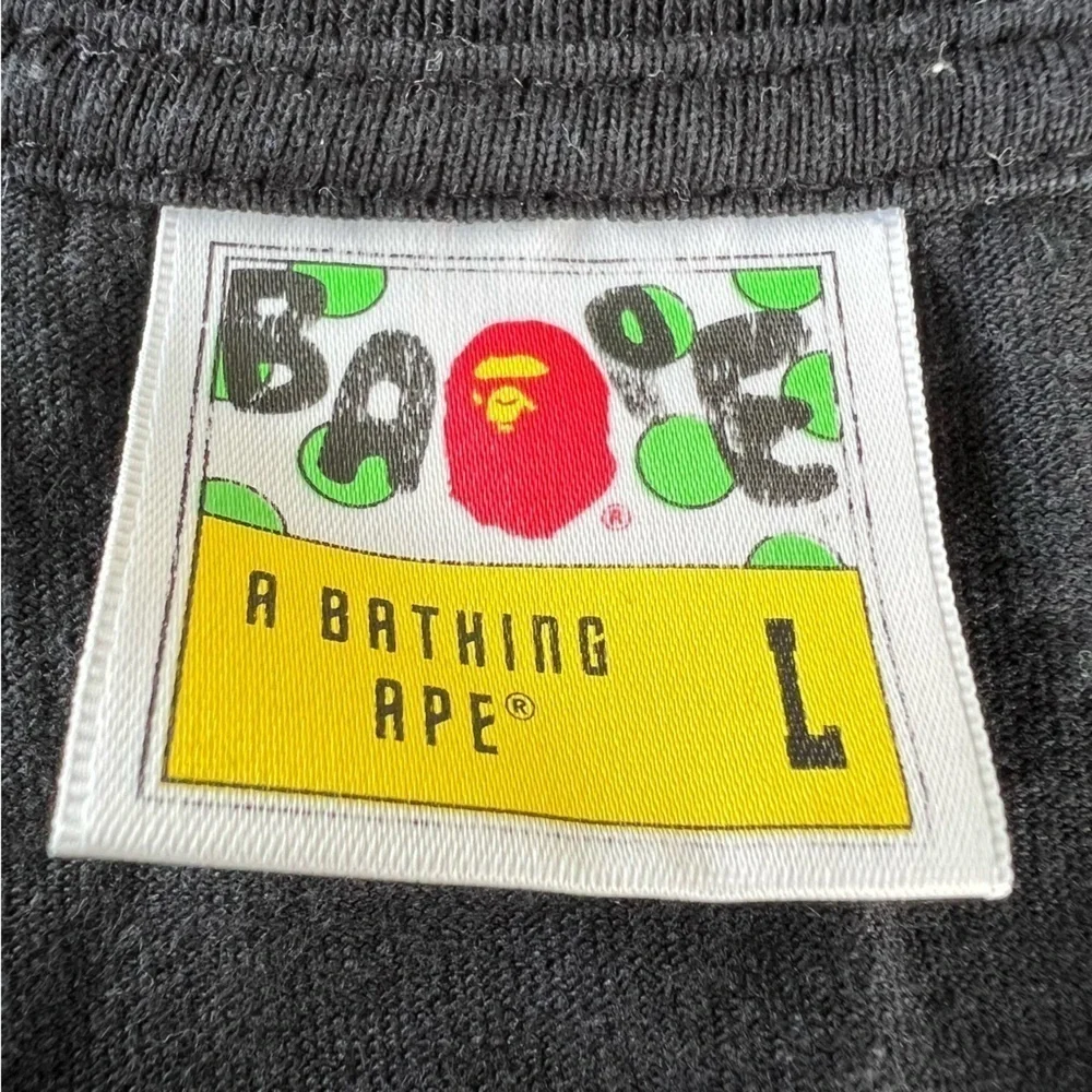 BAPE A Bathing Ape Yellow Orange Camo Shark T-Shirt Short Sleeve Large - Picture 6 of 10